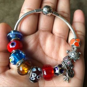 Authentic Pandora Bracelet Jewelry with 11 Charms